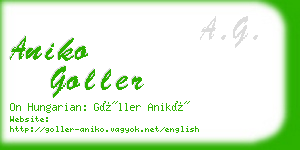 aniko goller business card